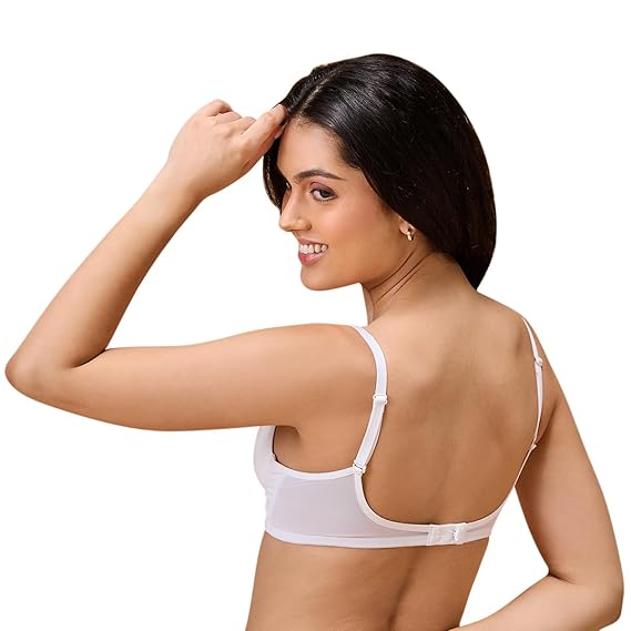 NYKD Women’s Cotton Blend Wire-Free Casual Padded T-Shirt Bra